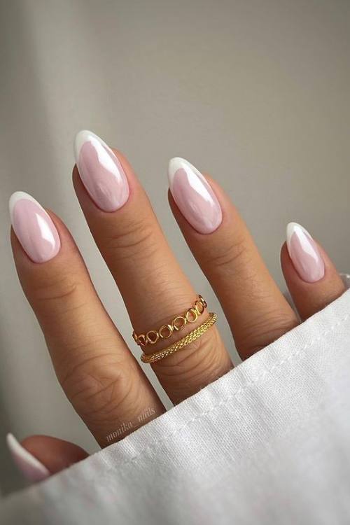 Spring Metallic French Nails