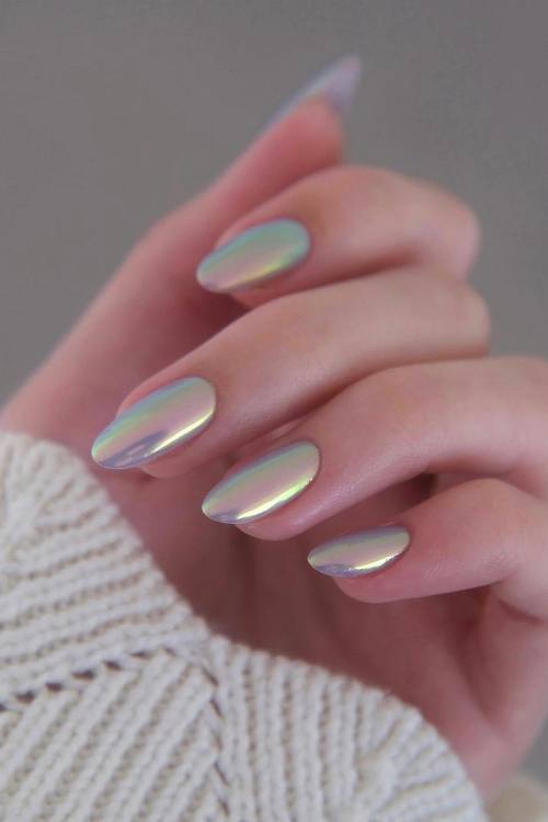 Spring Chrome Nails