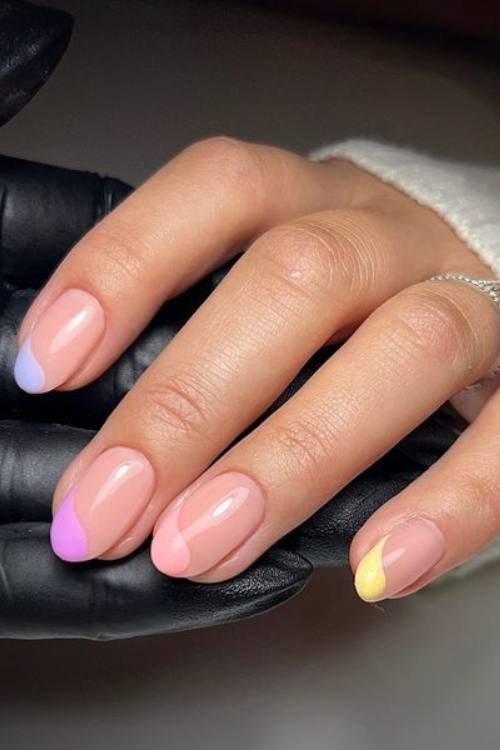 Classy Spring French Tip Nails