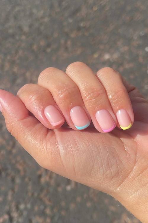 Pastel French Nails