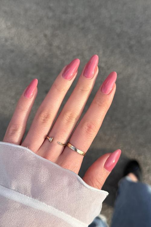 spring nails classy pink