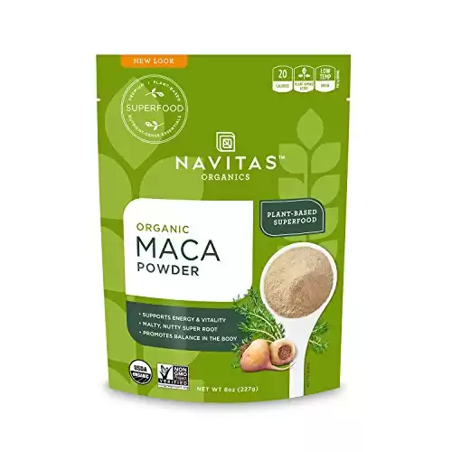 Navitas Organics Maca Powder, 8 oz. Bag — Organic, Non-GMO, Low Temp-DriedGluten-Free