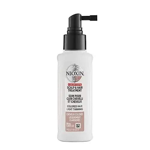 Nioxin System 3 Scalp & Hair Leave-In Treatment, Restore Hair Fullness, Prevent & Relieve Dry Scalp Symptoms, For Color Treated Hair with Light Thinning, 3.4 oz
