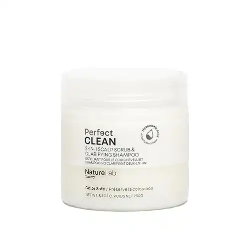 NatureLab Tokyo Perfect Clean Clarifying Scalp Scrub: 2-in-1 Shampoo and Scalp Scrub Hair Treatment to Clarify and Remove Product Buildup for Immense Shine I 8.1 OZ / 230G