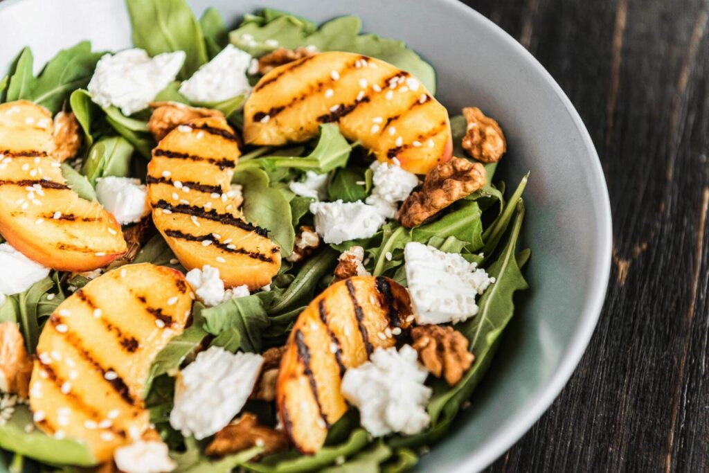 grilled peach salad healthy summer