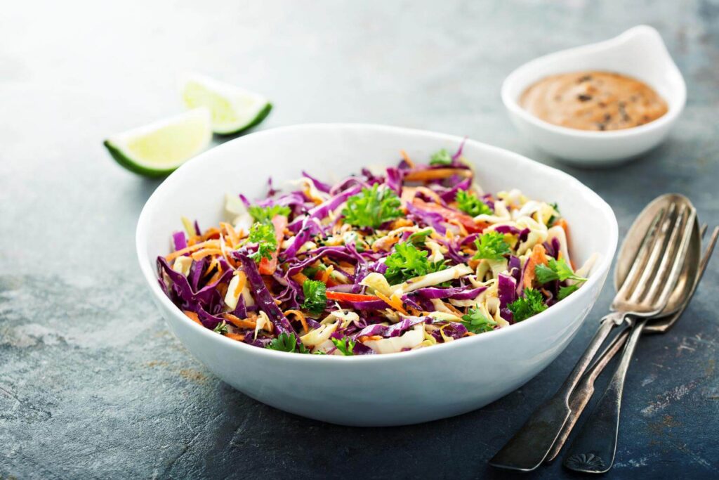 healthy summer salad asian cabbage salad