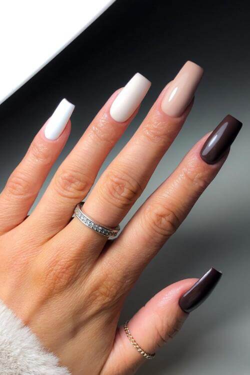 fall ombre dip nail