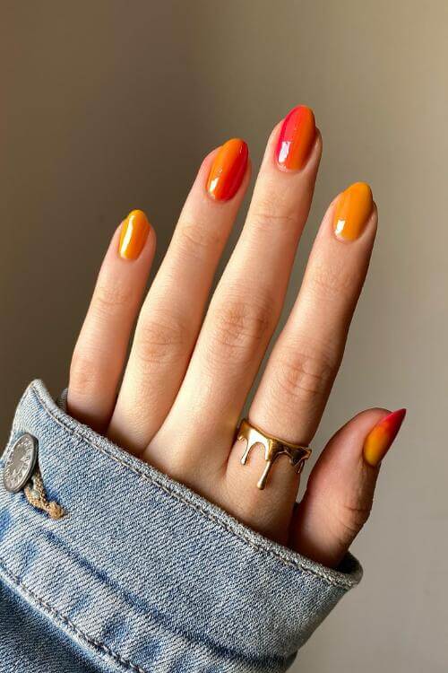 fall ombre nail designs