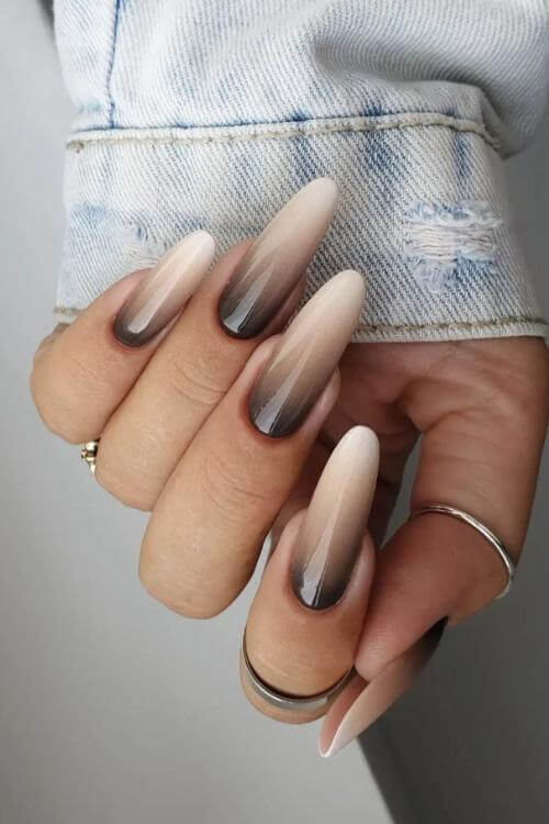 pretty fall nail ombre