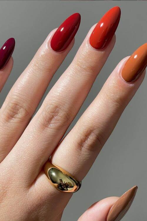 ombre nails for fall