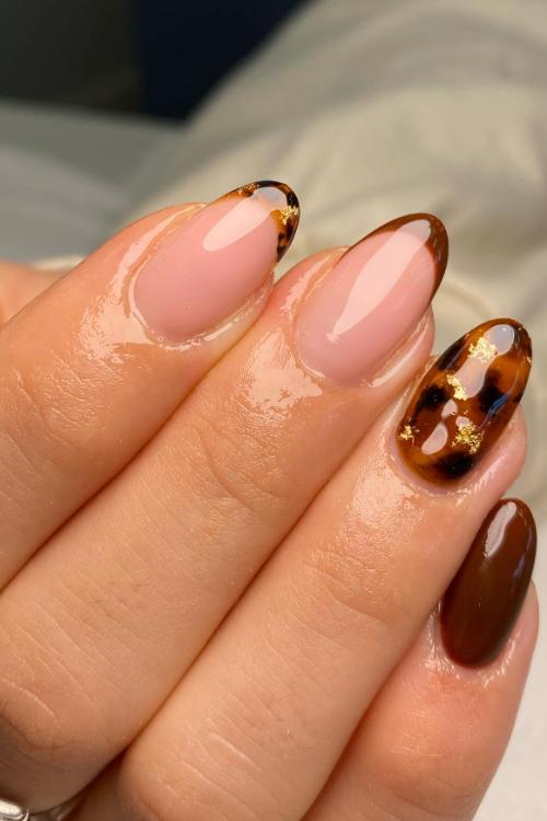 fall ombre nail 