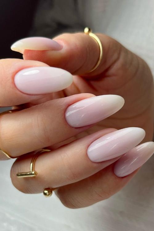 fall white ombre nails