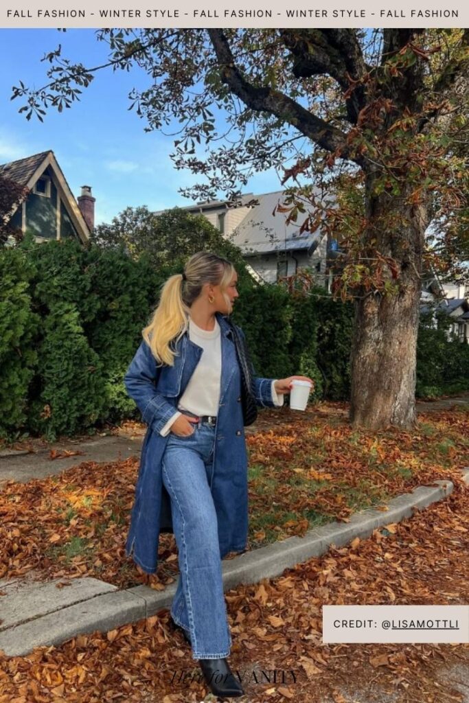 denim on denim fall outfit