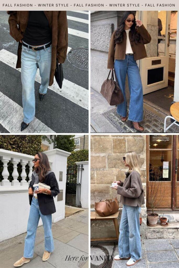 Fall Winter Wide Leg Jeans