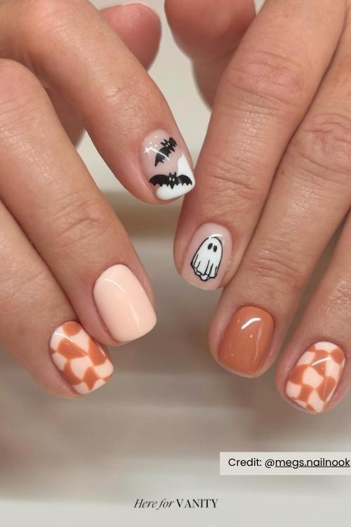 clean girl halloween nails