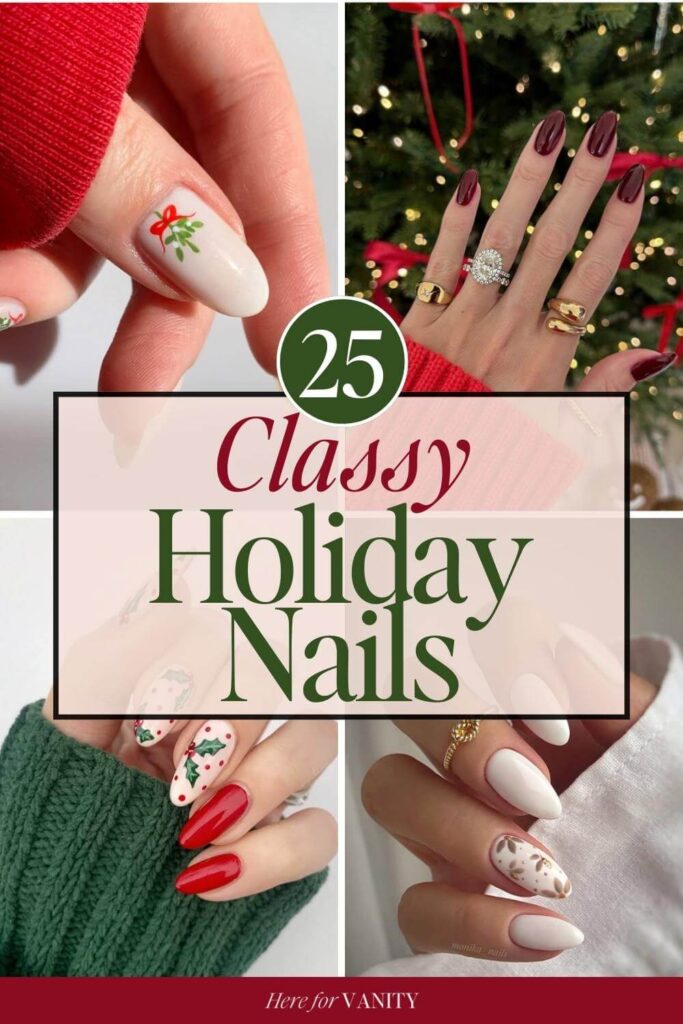 classic holiday nail designs