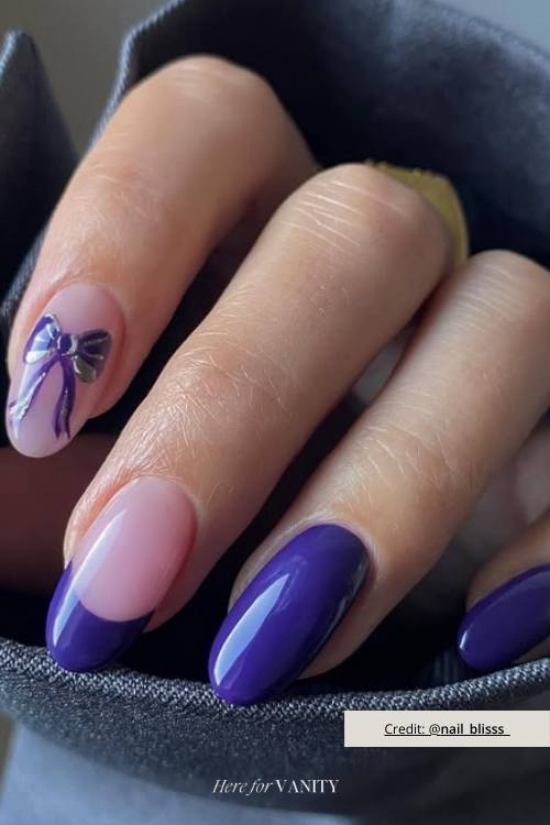 purple holiday nails