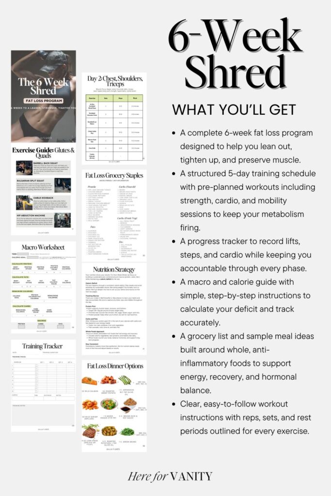 6-Week Shred Program - Here for Vanity