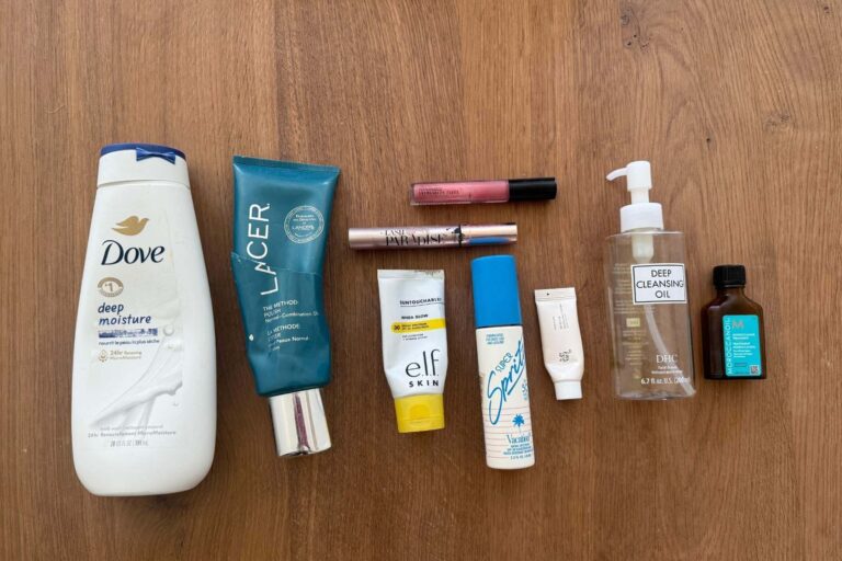 summer empty beauty products