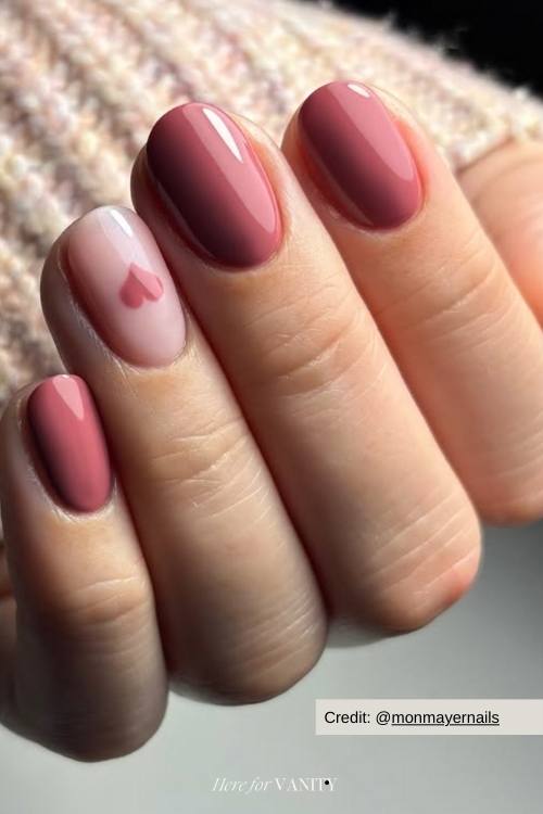 easy short valentines nail ideas