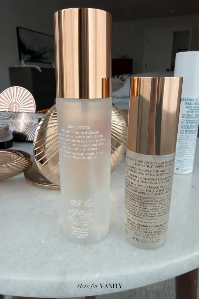 Charlotte Tilbury vs. Mcobeauty setting spray