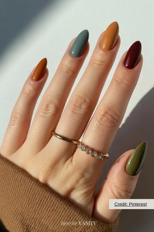 acrylic autumn nails 