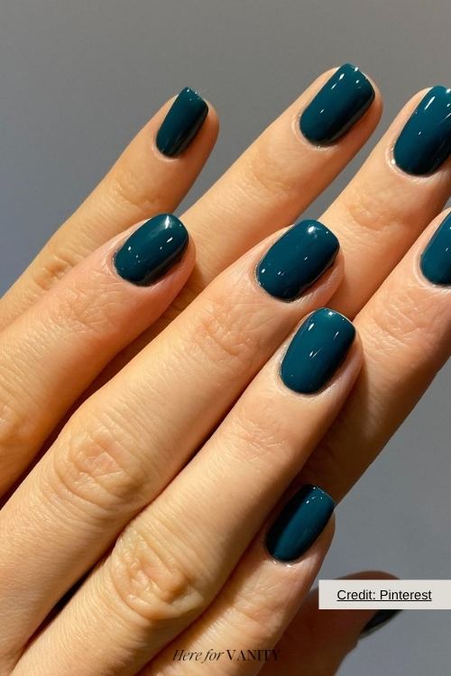dark teal nails