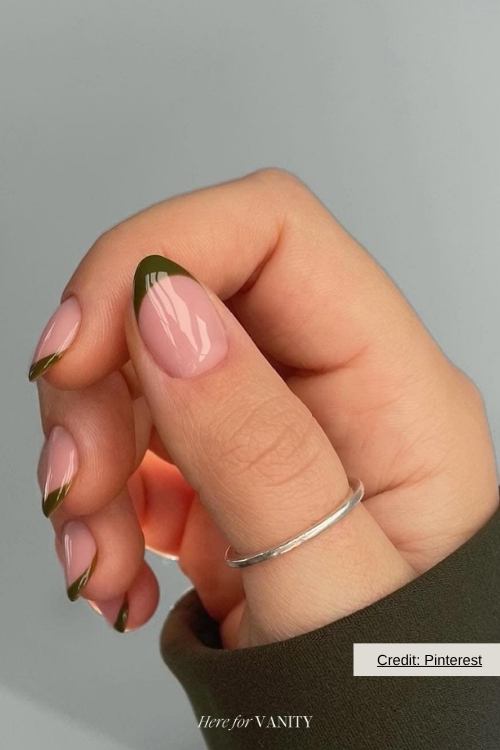 olive tip french nails