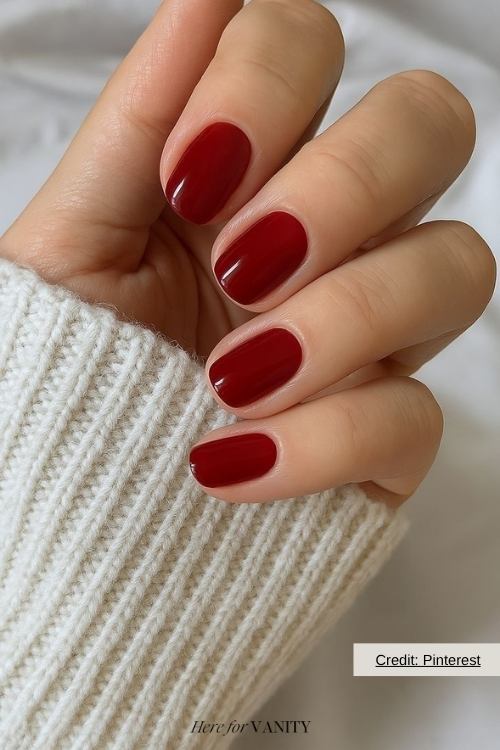 red fall nails 