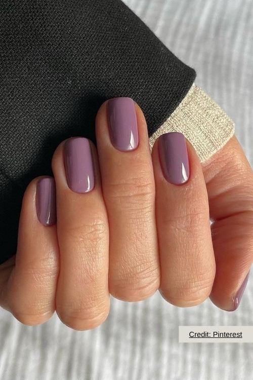 short plum nail design