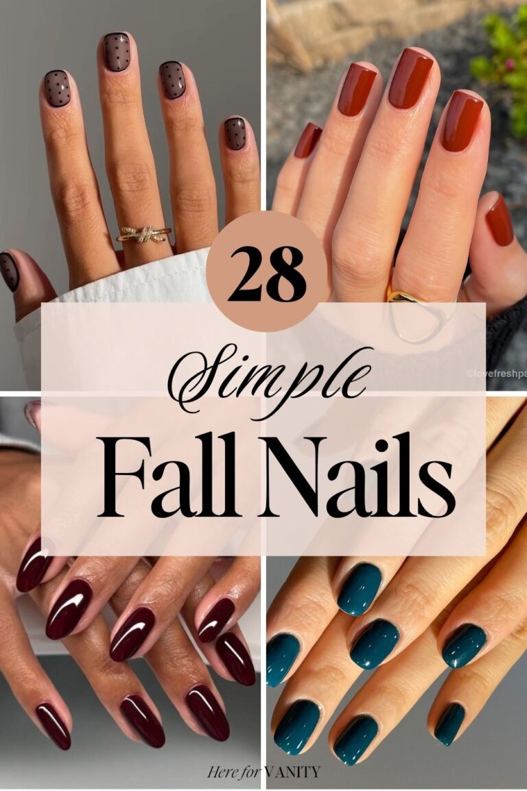 fall nails simple